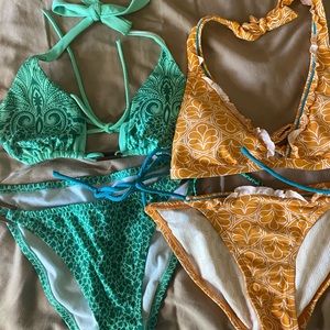 2 bathing suit sets